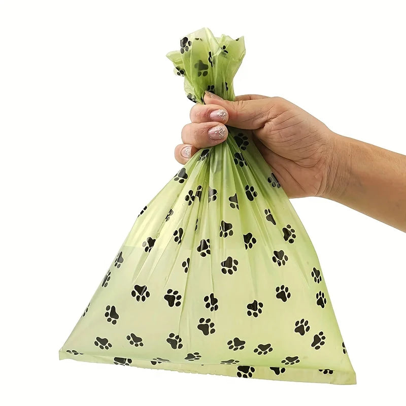 10PCS Degradable Dog Waste Bags – Eco-Friendly Pet Poop Cleanup Bags with Portable Dispenser