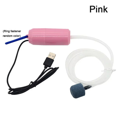 USB Aquarium Air Pump – Portable Mini Oxygen Aerator & Air Compressor for Fish Tanks (5V)