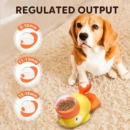 2-in-1 Interactive Dog Slow Feeder Bowl – Duck-Shaped Treat Dispenser & Puzzle Toy for Healthy Eating and Anti-Gulping