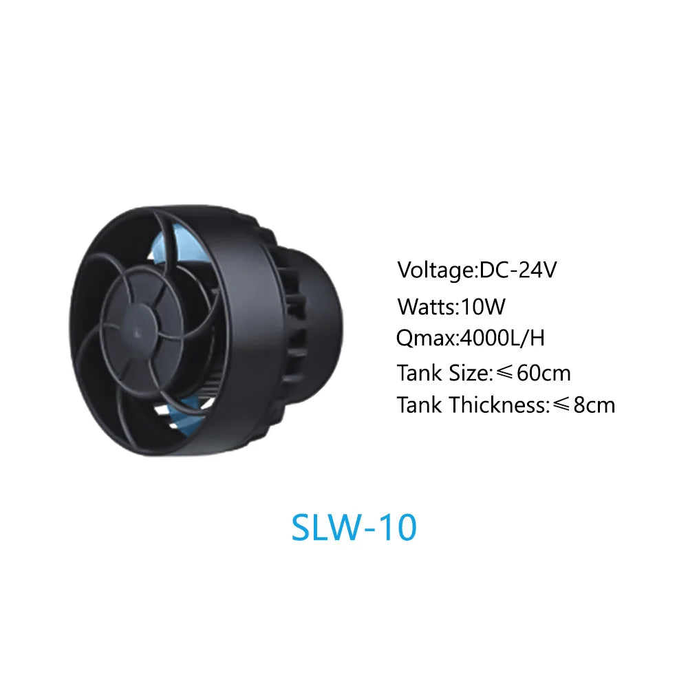 Jebao Jecod SLW Series Aquarium Wavemaker Pump – Manual Control SINE Wave Water Circulation Pump for Freshwater & Saltwater Fish Tanks