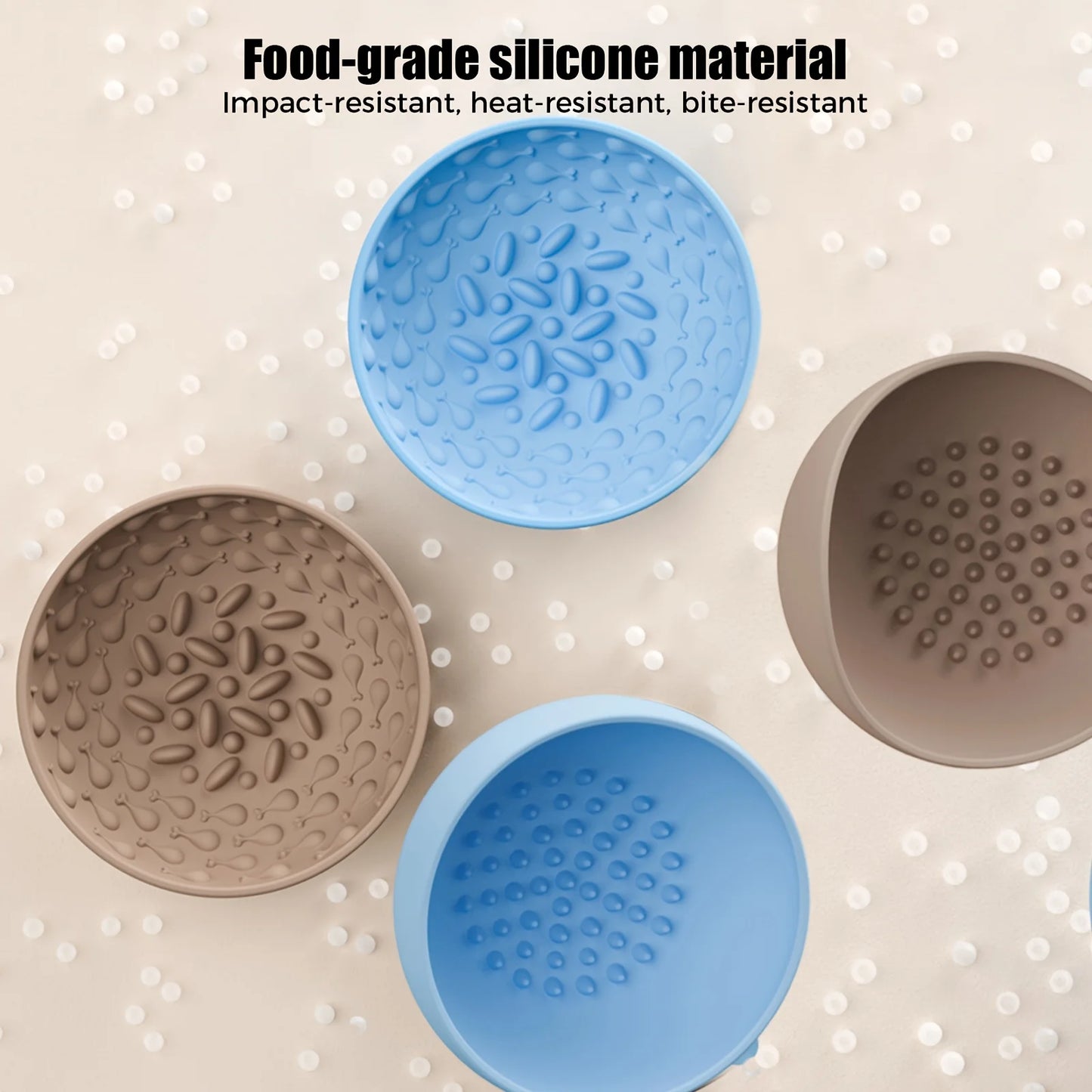 Soft Silicone Slow Feeder Pet Bowl – Non-Slip Anti-Choking Food Bowl with Neck Protection for Dogs, Puppies & Cats