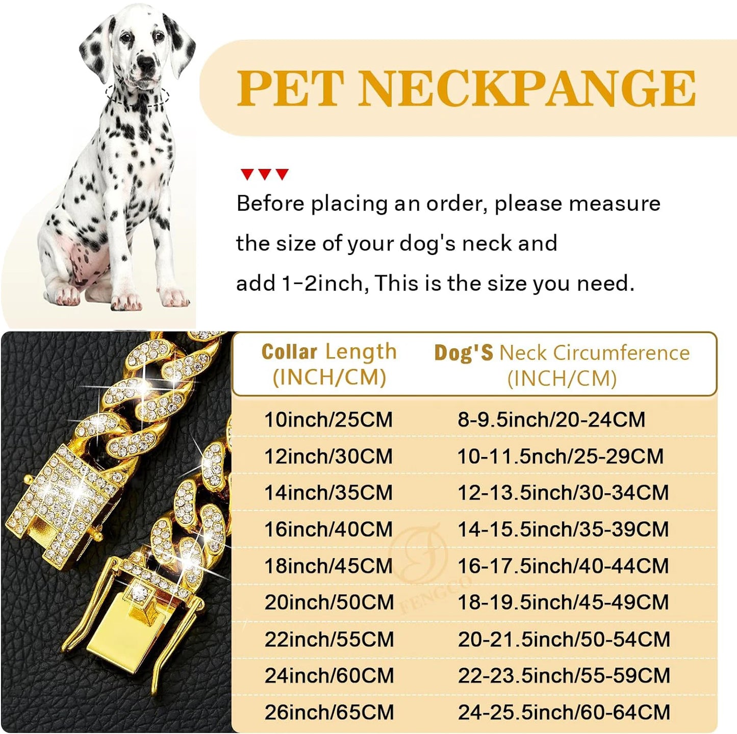 Luxury Gold Metal Chain Dog Collar – Stylish Pet Jewelry Necklace for Small, Medium & Large Dogs and Cats