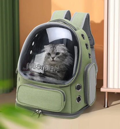 Transparent Pet Carrier Backpack – Breathable Outdoor Travel Backpack for Cats & Small Dogs