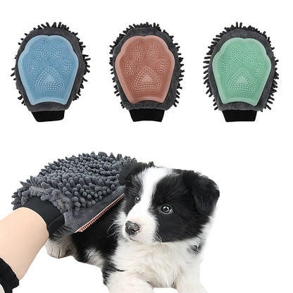 2-in-1 Pet Bath Glove with Double-Sided Cleaning Brush – Waterproof Grooming & Massage Mitt for Dogs & Cats