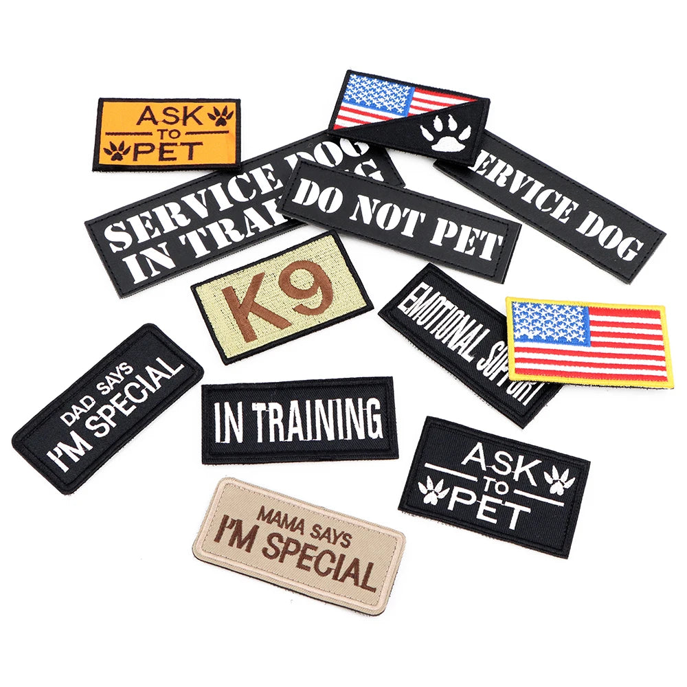 Personalized Tactical Dog Patch – Custom Name ID Label for Dog Harness, Vest & Collar
