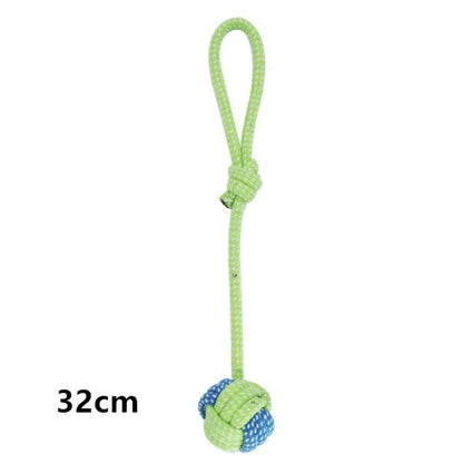 Interactive Cotton Rope Dog Toy – Chew Ball & Teeth Cleaning Toy for Puppies, Small & Large Dogs