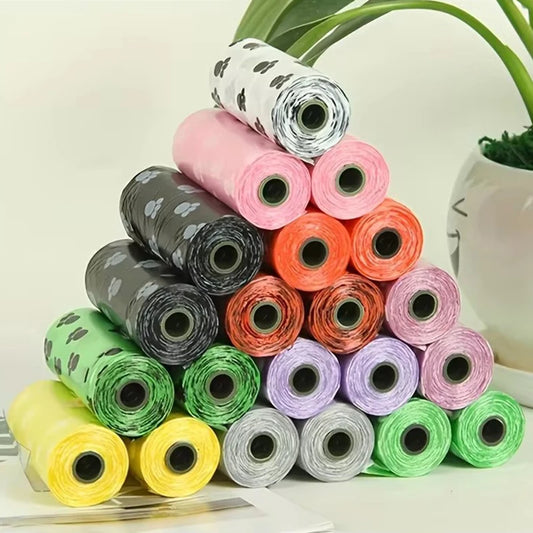10PCS Degradable Dog Waste Bags – Eco-Friendly Pet Poop Cleanup Bags with Portable Dispenser