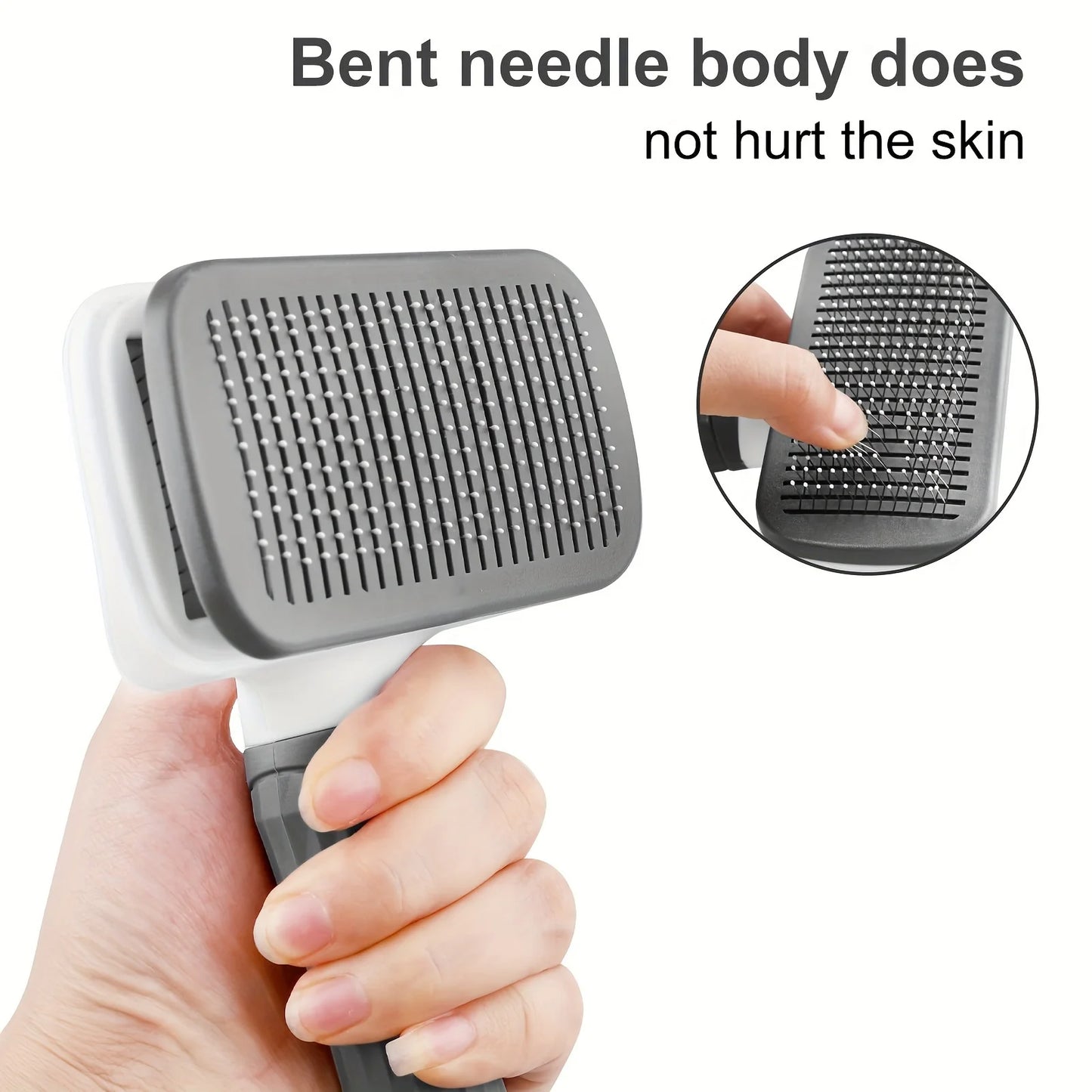 Self-Cleaning Slicker Brush for Dogs & Cats – Pet Hair Removal and Grooming Comb