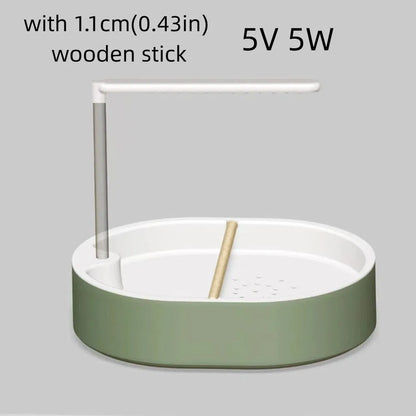 Circulating Water Automatic Bird Bathtub with Resting Stick Large-capacity Parrot Shower Comfort Bird Water Sprayer