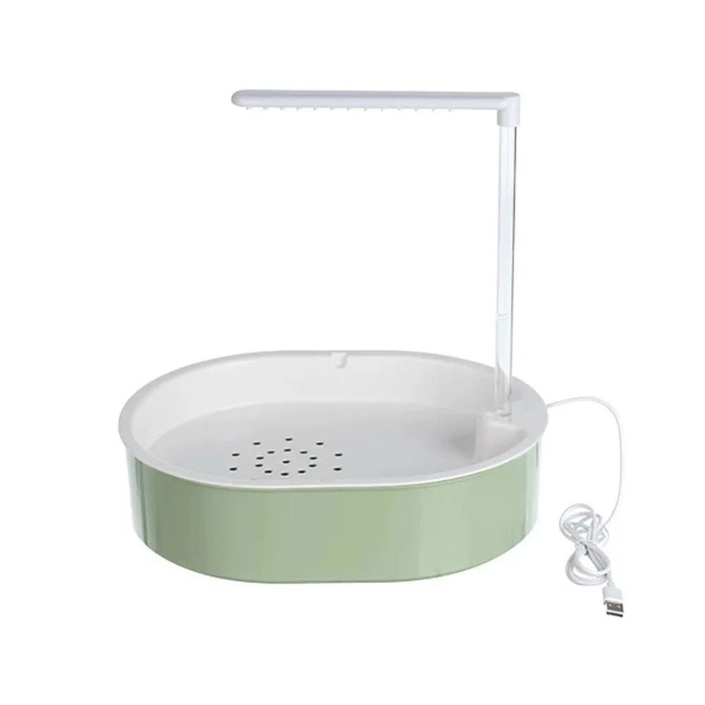 Circulating Water Automatic Bird Bathtub with Resting Stick Large-capacity Parrot Shower Comfort Bird Water Sprayer