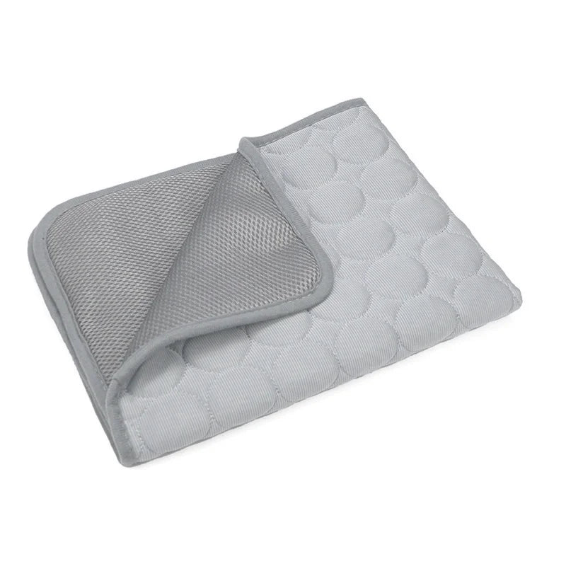 Ice Silk Pet Cooling Mat – Waterproof Self-Cooling Sleeping Pad, Washable Anti-Slip Bed for Dogs & Cats