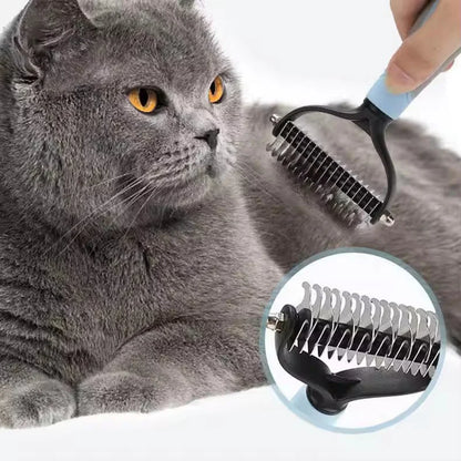 Dematting Comb Deshedding Brush Pet Grooming Tool For Cats Dogs Remove Loose Fur Tangles Pro Hair Care Grooming Accessory
