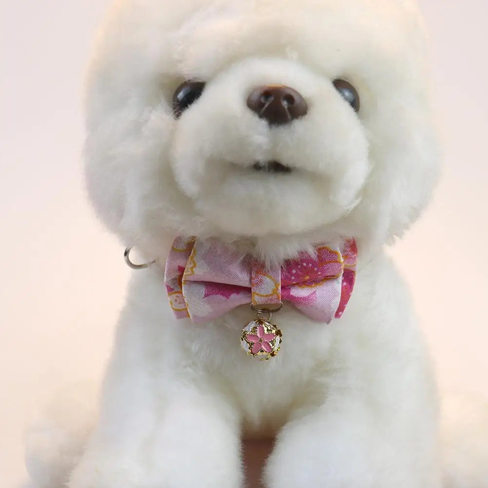 Plaid Bow Cat Collar with Bell – Adjustable Safety Collar for Kittens, Cats & Puppies