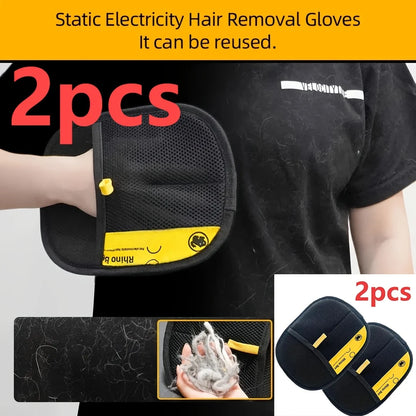 2-Pack Pet Grooming Gloves – Double-Sided Hair Removal & Deshedding Gloves for Cats and Dogs