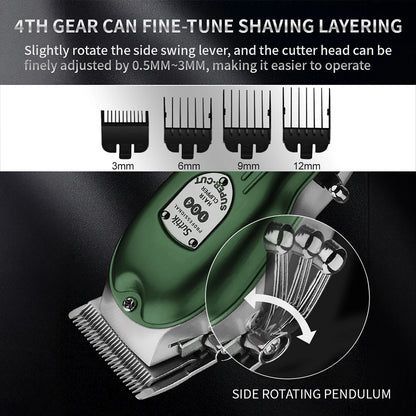 Professional All-Metal Dog Hair Clipper – Rechargeable Low-Noise Pet Grooming Trimmer for Dogs & Cats