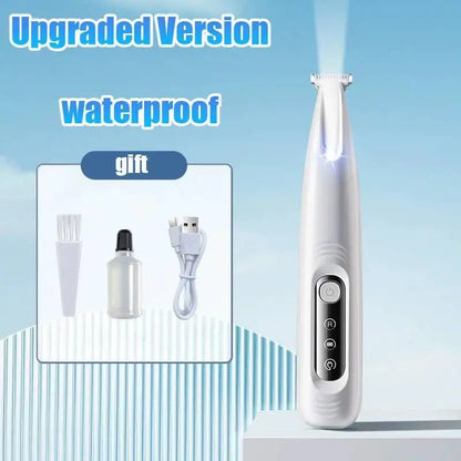Dog and Cat Paw Trimmer with LED Light – Waterproof Pet Grooming Clipper with Digital Display & 18mm Wide Blade