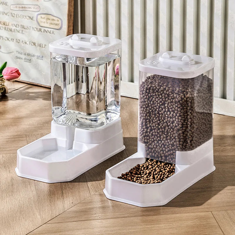 4L Automatic Pet Feeder & Water Dispenser Set – BPA-Free Non-Electric Gravity Food Station for Cats & Dogs