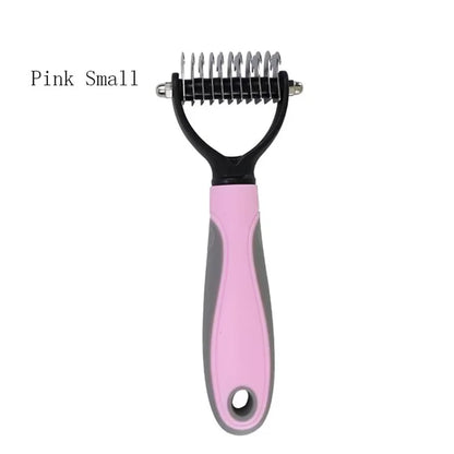 Dematting Comb Deshedding Brush Pet Grooming Tool For Cats Dogs Remove Loose Fur Tangles Pro Hair Care Grooming Accessory