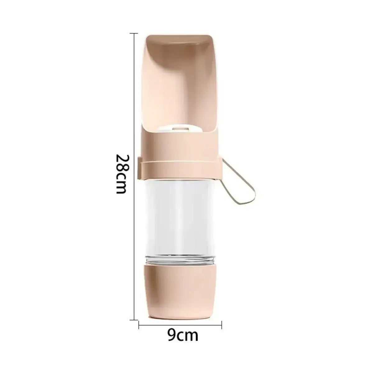 Portable Pet Water & Food Bottle – 2-in-1 Travel Feeder for Dogs & Cats with Storage Container