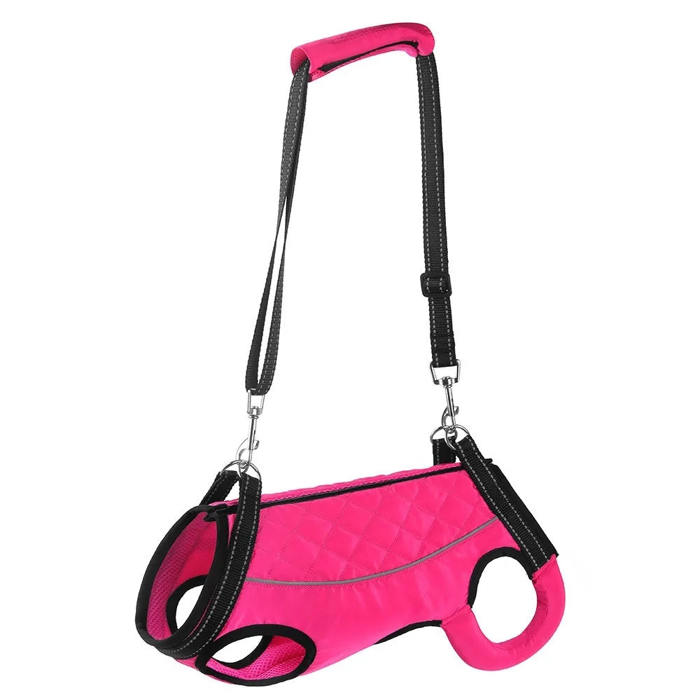 Adjustable Dog Lifting Harness – Leg Support Sling with Padded Handle & Reflective Stripes for Mobility Assistance
