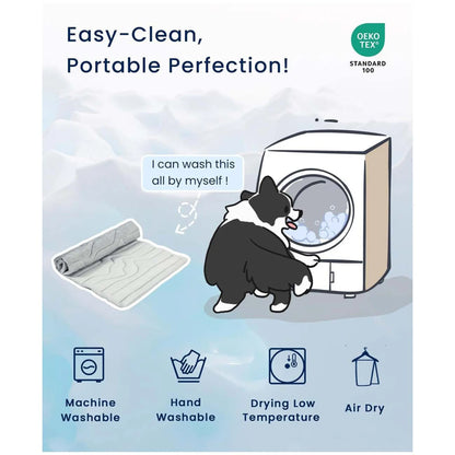 Dog Cooling Mat – Durable Summer Cooling Blanket & Cold Pad for Small, Large Dogs and Cats