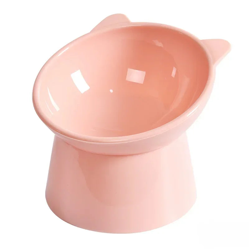 Elevated Pet Bowl – 45° Tilted Anti-Tip Feeding Bowl with Non-Slip Base & Neck Protection for Cats & Dogs