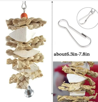 Parrot Toy Set – Interactive Bird Cage Toy Combination with Chewing, Climbing & Play Accessories for Parrots & Pet Birds