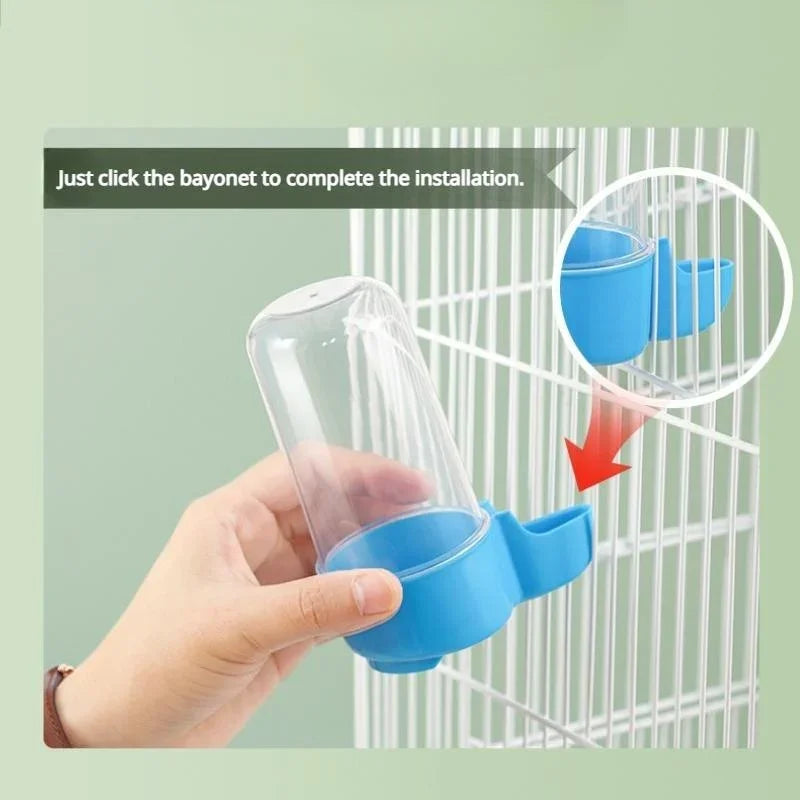 Hanging Bird Feeder & Water Dispenser – Cage Food and Water Station for Parrots & Pet Birds