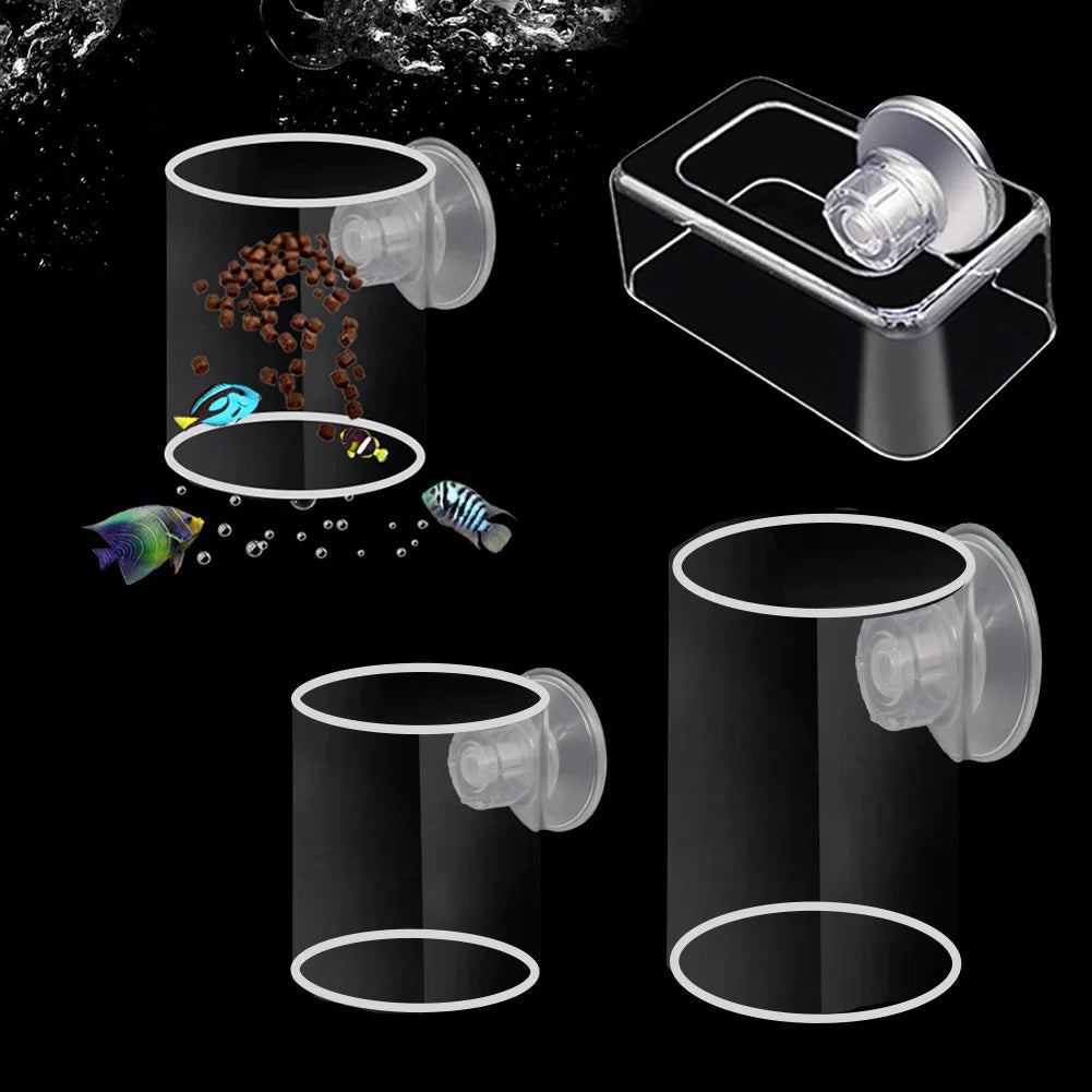 Aquarium Suction Cup Ring Feeder – Floating Fish Feeding Station & Food Tray for Fish Tanks
