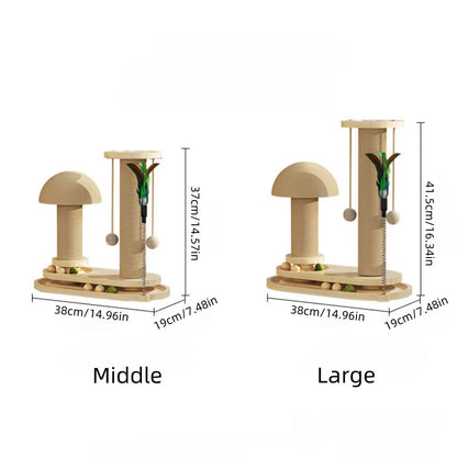 Interactive Cat Scratching Post Tower with Jute & Ball Track – Durable Multi-Functional Scratcher for Indoor Cats
