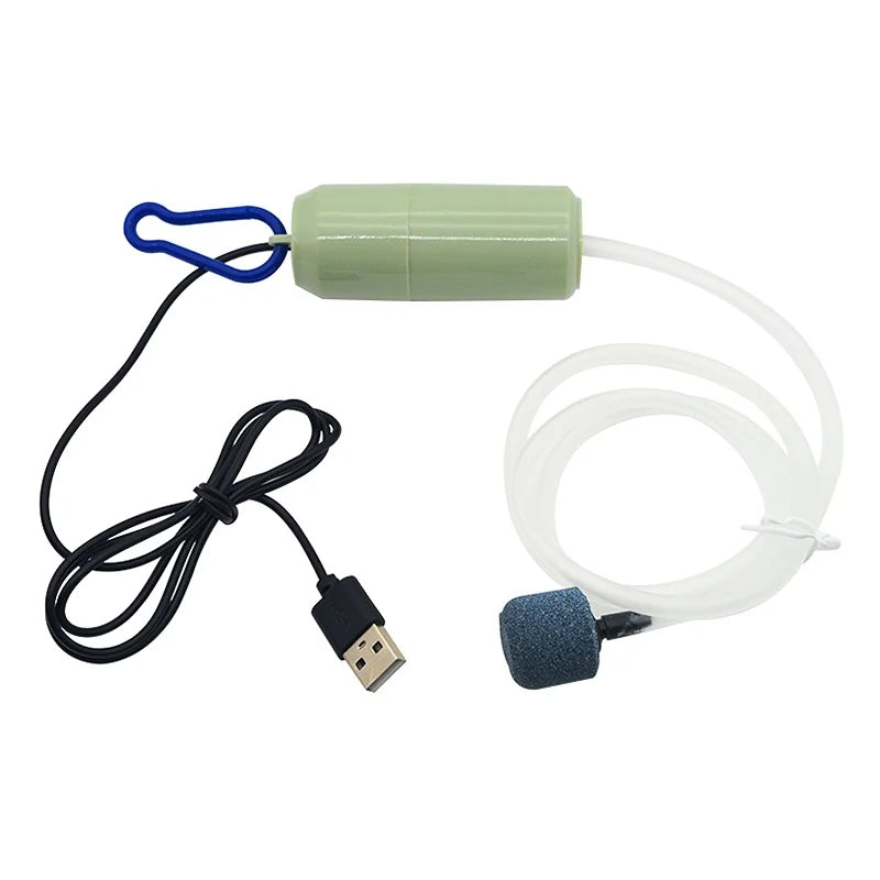 USB Aquarium Air Pump – Portable Mini Oxygen Aerator & Air Compressor for Fish Tanks (5V)