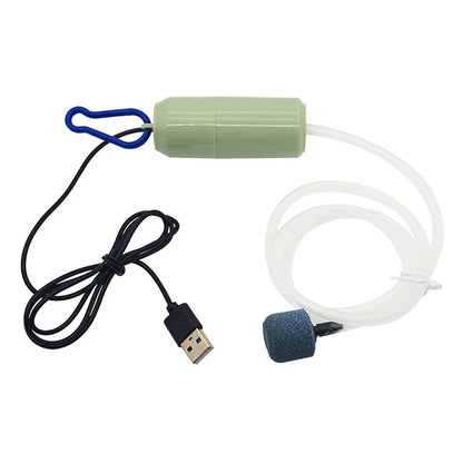 USB Aquarium Air Pump – Portable Mini Oxygen Aerator & Air Compressor for Fish Tanks (5V)
