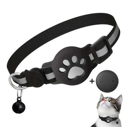GPS Cat Tracker Collar – Real-Time Bluetooth Pet Tracking Device with Waterproof Reflective Strap & Anti-Lost Alarm for Cats