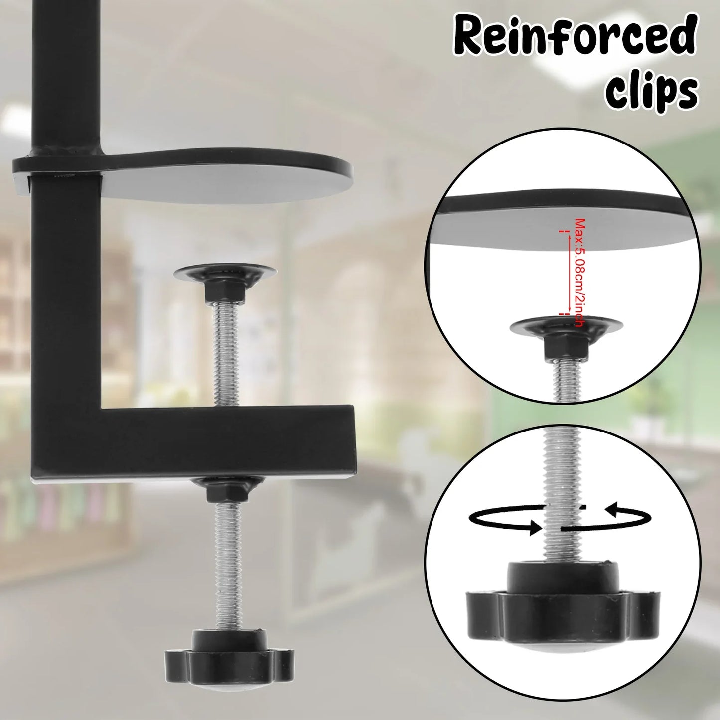 Adjustable Dog Grooming Table Arm with Clamp – Iron Pet Grooming Stand for Haircuts, Trimming & Nail Clipping