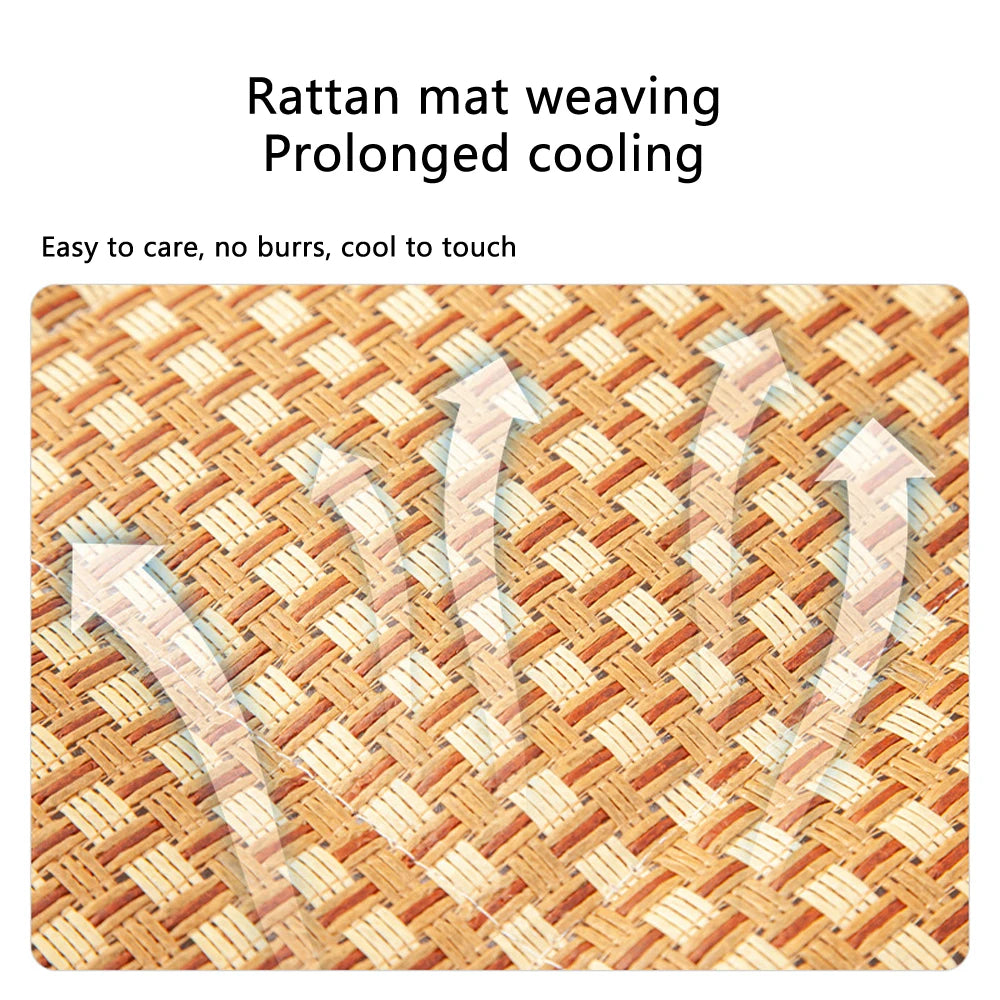 Summer Cat Cooling Sleeping Mat – Breathable Rattan Pet Bed Cushion with Anti-Slip Design for Cats & Small Dogs