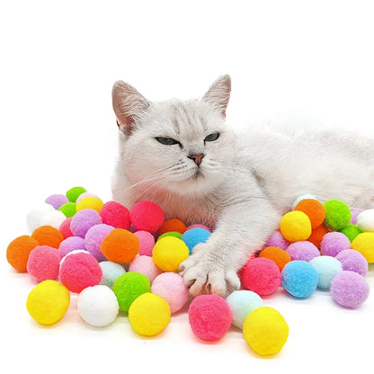 Cat Plush Ball Launcher Toy – Interactive Mini Shooting Game with Soft Plush Balls for Indoor Cats & Kittens