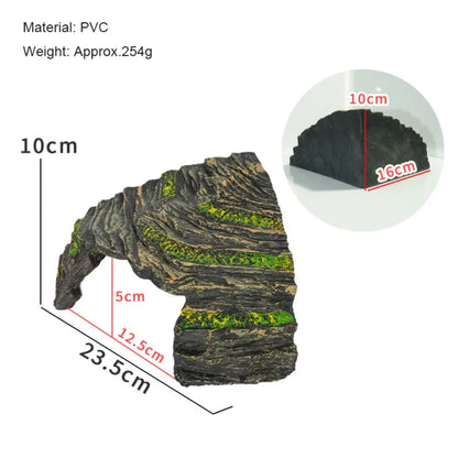 PVC Reptile Hideaway Cave – Natural-Look Hiding Shelter & Aquarium Decoration for Lizards, Geckos, Snakes and Other Reptiles