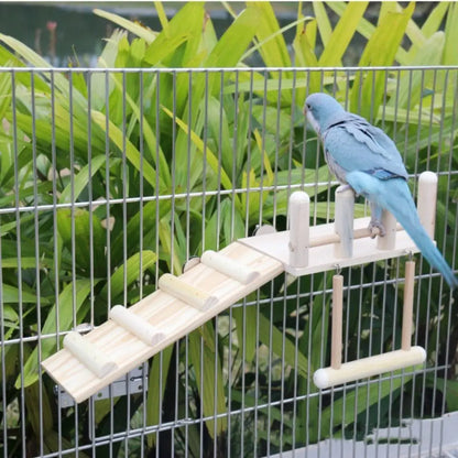 Natural Wooden Bird Perch Platform – Durable Exercise & Play Stand for Parrots, Parakeets & Other Pet Birds