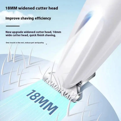 Dog and Cat Paw Trimmer with LED Light – Waterproof Pet Grooming Clipper with Digital Display & 18mm Wide Blade