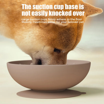 Soft Silicone Slow Feeder Pet Bowl – Non-Slip Anti-Choking Food Bowl with Neck Protection for Dogs, Puppies & Cats
