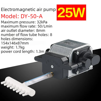 Aquarium Air Pump Oxygenate Electromagnetic Fish Pond Oxygen Pump Silent Fish Tank Oxygenator Pumps Pond Aerator Air Diffuser