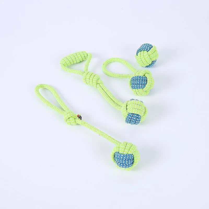 Interactive Cotton Rope Dog Toy – Chew Ball & Teeth Cleaning Toy for Puppies, Small & Large Dogs