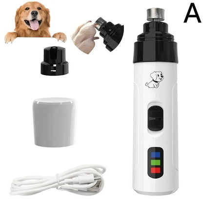 USB Rechargeable Electric Pet Nail Grinder – Painless Nail Trimmer for Small & Large Dogs and Cats
