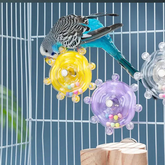 Interactive Parrot Treat Dispenser Toy – Rotating Puzzle Feeder for Mental Stimulation & Entertainment