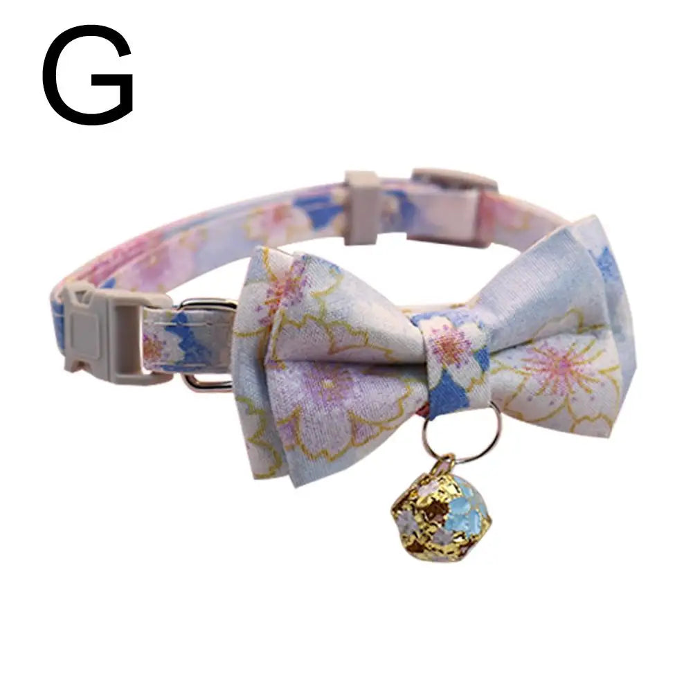 Plaid Bow Cat Collar with Bell – Adjustable Safety Collar for Kittens, Cats & Puppies