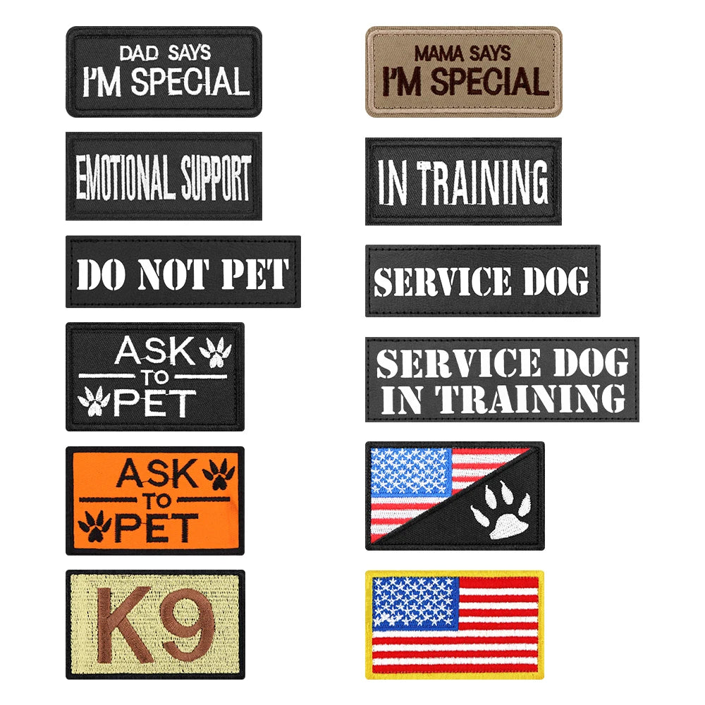 Personalized Tactical Dog Patch – Custom Name ID Label for Dog Harness, Vest & Collar