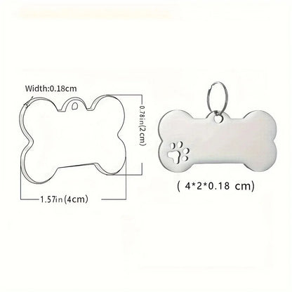 Custom Engraved Dog ID Tag – Personalized Name & Phone Number with Wavy Line Design
