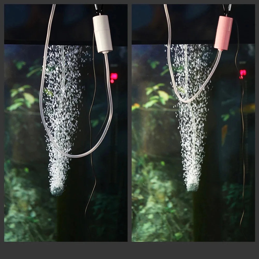 USB Aquarium Air Pump – Portable Mini Oxygen Aerator & Air Compressor for Fish Tanks (5V)