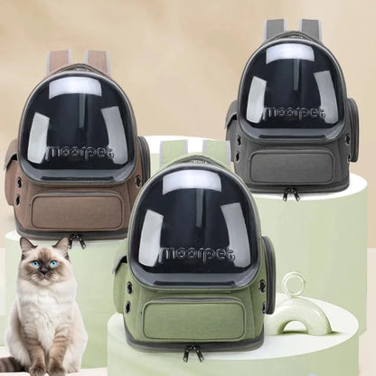 Transparent Pet Carrier Backpack – Breathable Outdoor Travel Backpack for Cats & Small Dogs