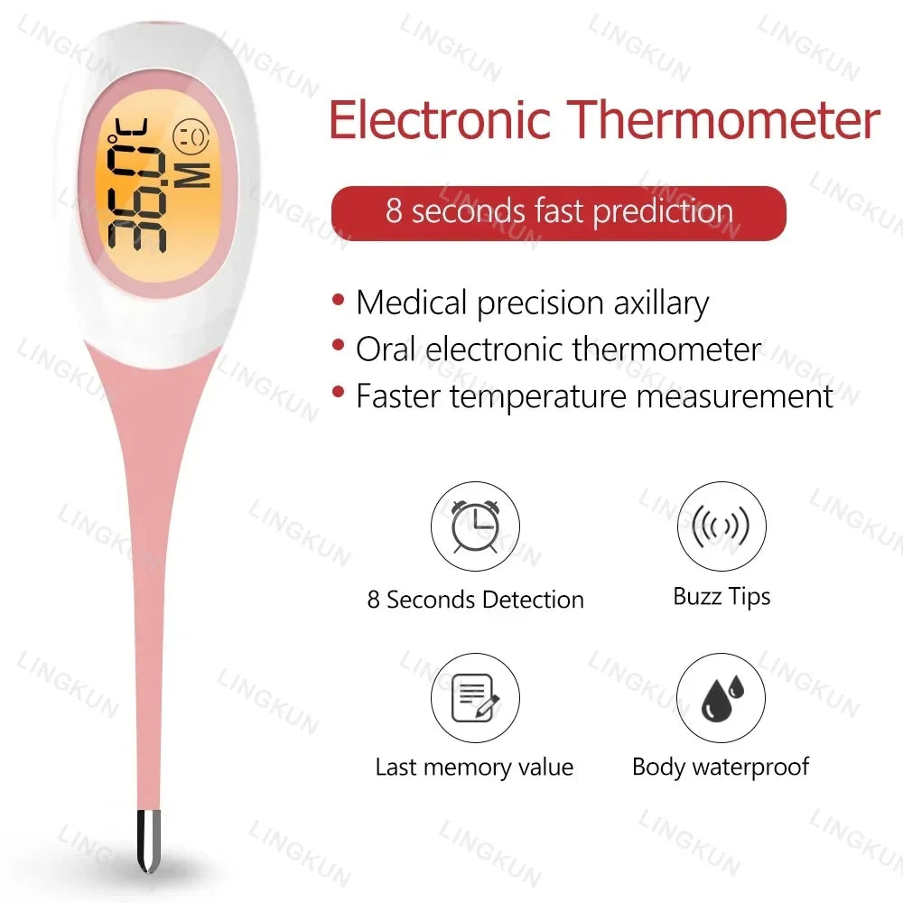 Digital Veterinary Thermometer – Waterproof Soft-Probe Pet Thermometer for Dogs, Cats & Animal Care